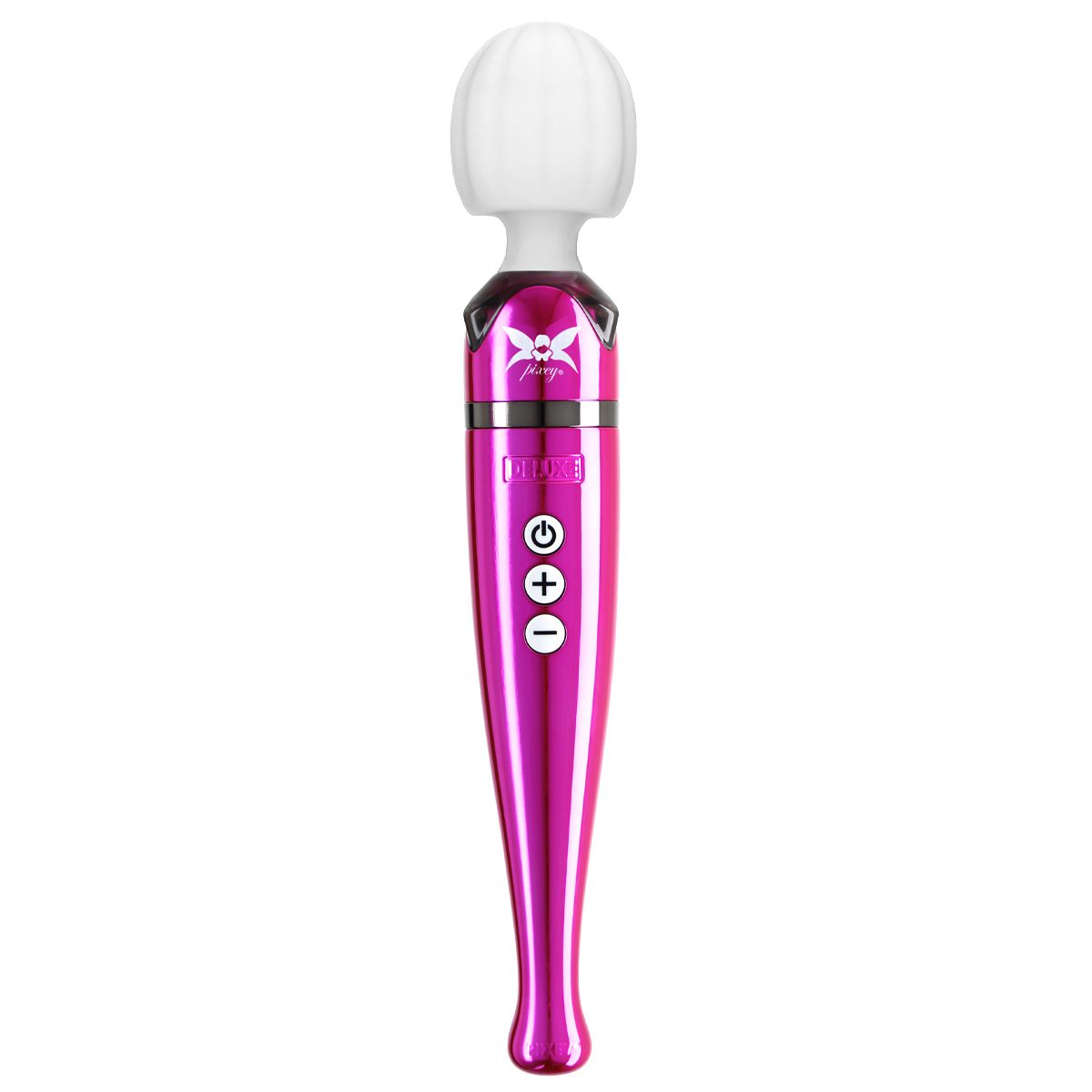 Pixey DeLuxe - Pink Chrome Edition - Oplaadbare Wand Vibrator - de krachtigste die er is-Erotiekvoordeel.nl