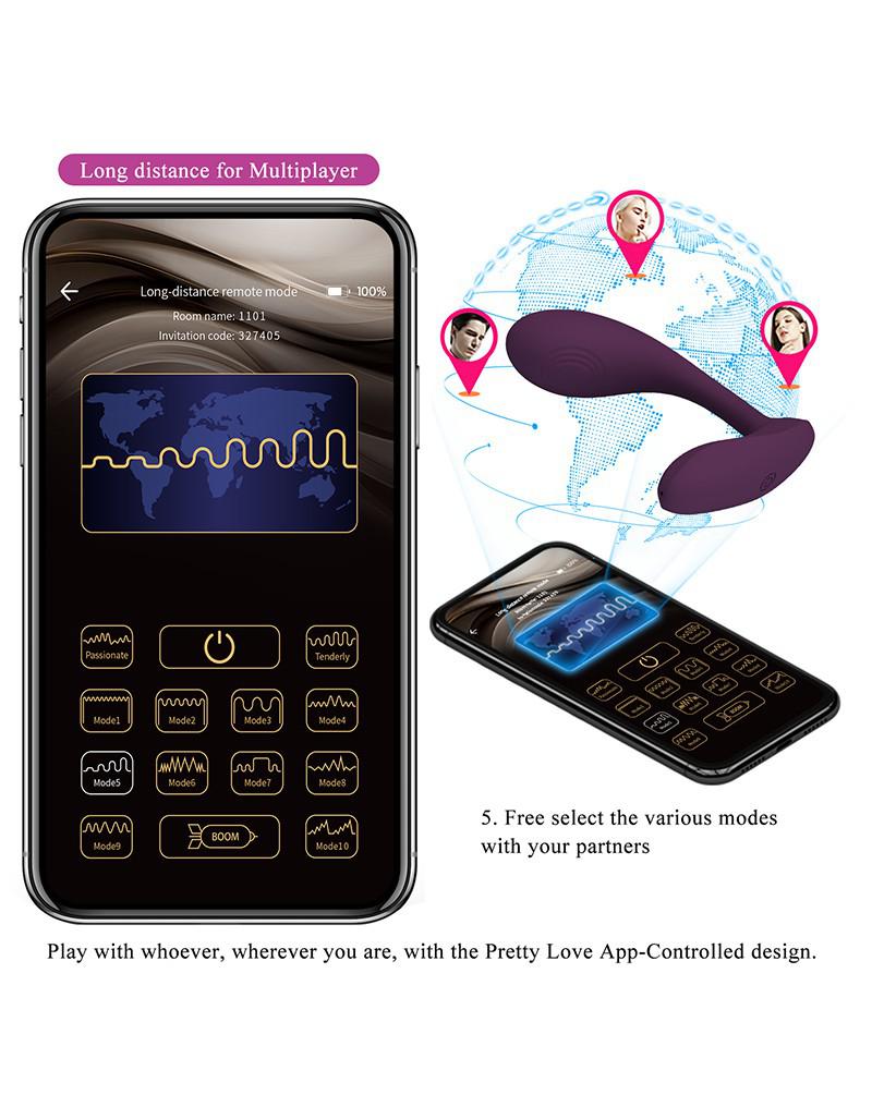 Pretty Love - Baird - Panty Vibrator - Draagbare Vibrator - Vibrerend Slipje - Met App Control-Erotiekvoordeel.nl