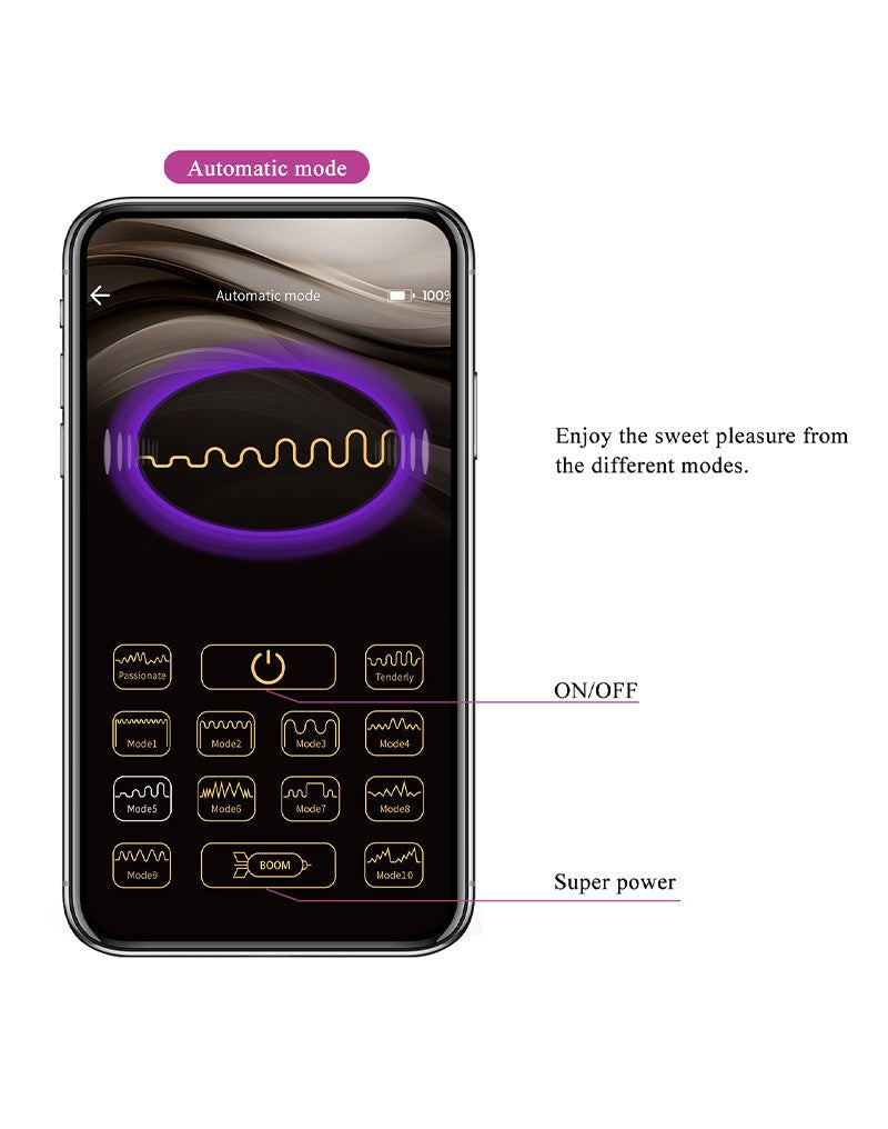 Pretty Love - Hector - G-Spot E-stim Vibrator met Electroshock - Met App Control - Paars-Erotiekvoordeel.nl