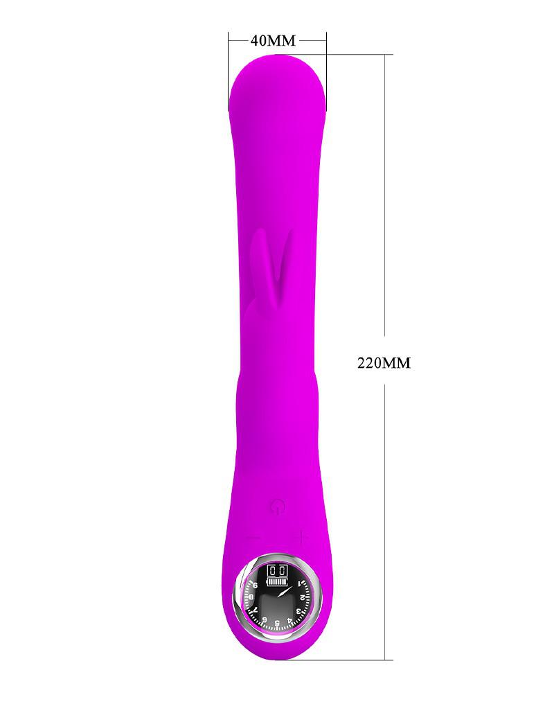 Pretty Love - Lamar - Rabbit Vibrator- Tarzan Vibrator - Met LCD Display - Dieproze-Erotiekvoordeel.nl