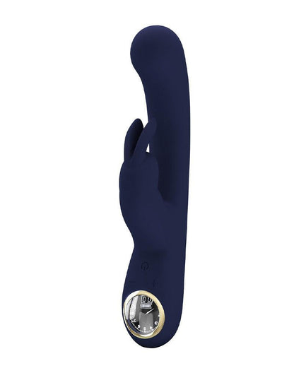 Pretty Love - Lamar - Rabbit Vibrator- Tarzan Vibrator - Met LCD Display - Donkerblauw-Erotiekvoordeel.nl