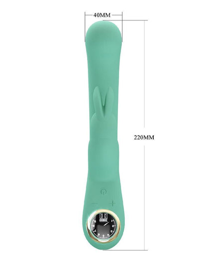 Pretty Love - Lamar - Rabbit Vibrator- Tarzan Vibrator - Met LCD Display - Lichtblauw-Erotiekvoordeel.nl