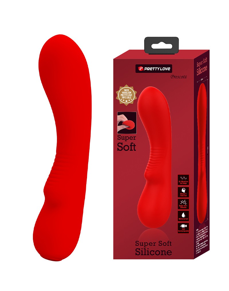 Pretty Love - Matt - G-Spot Vibrator - Flexibele Schacht - 12 Standen - Rood-Erotiekvoordeel.nl