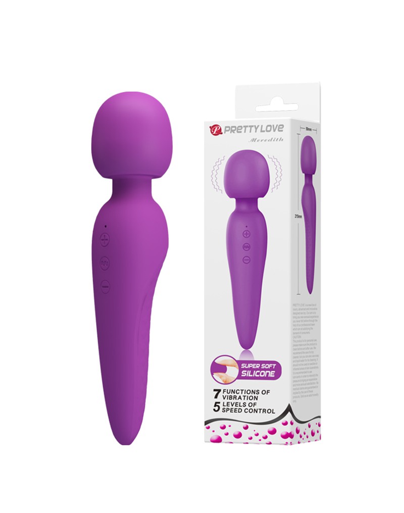 Pretty Love - Meredith - Wand Vibrator - 12 Standen - Waterproof - Paars-Erotiekvoordeel.nl