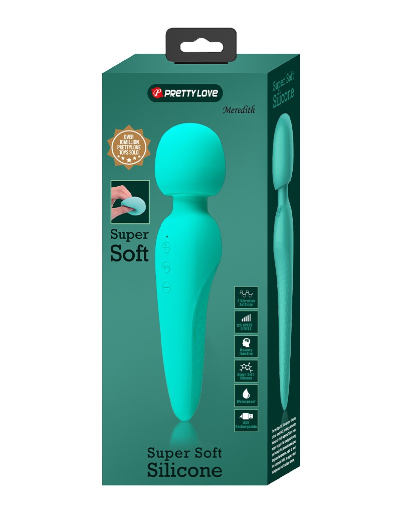 Pretty Love - Meredith - Wand Vibrator - 12 Standen - Waterproof - Turquoise-Erotiekvoordeel.nl