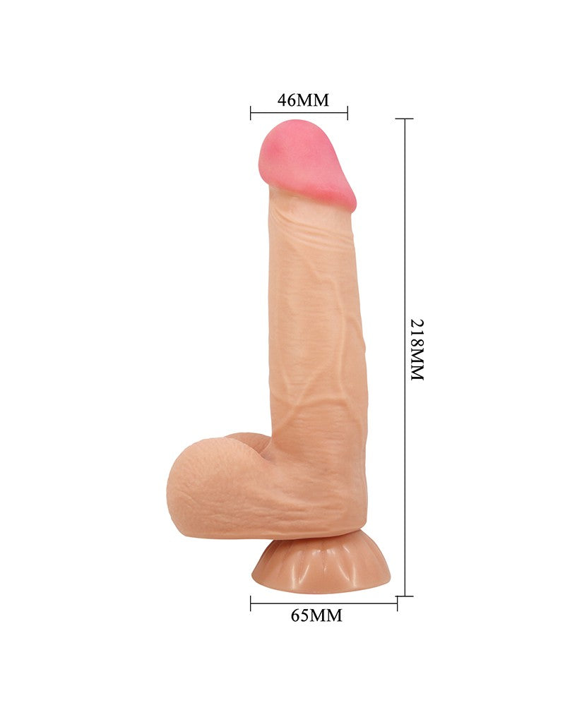 Pretty Love - Najim - Sliding Skin Dildo - Lengte 21.8 cm - Ø 4.6 cm - Lichte Huidskleur-Erotiekvoordeel.nl