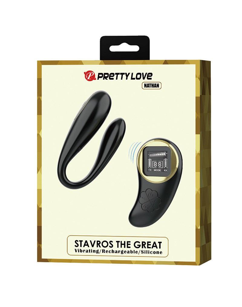 Pretty Love - Nathan - Partner Vibrator - Afstandsbediening met LED Display - Zwart-Erotiekvoordeel.nl