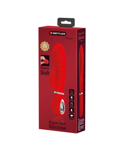 Pretty Love - Prescott - Rabbit Vibrator - Dubbele Motor - Rood-Erotiekvoordeel.nl