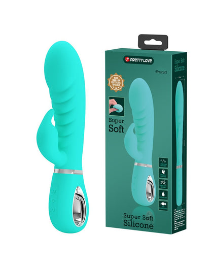 Pretty Love - Prescott - Rabbit Vibrator - Dubbele Motor - Turquoise-Erotiekvoordeel.nl