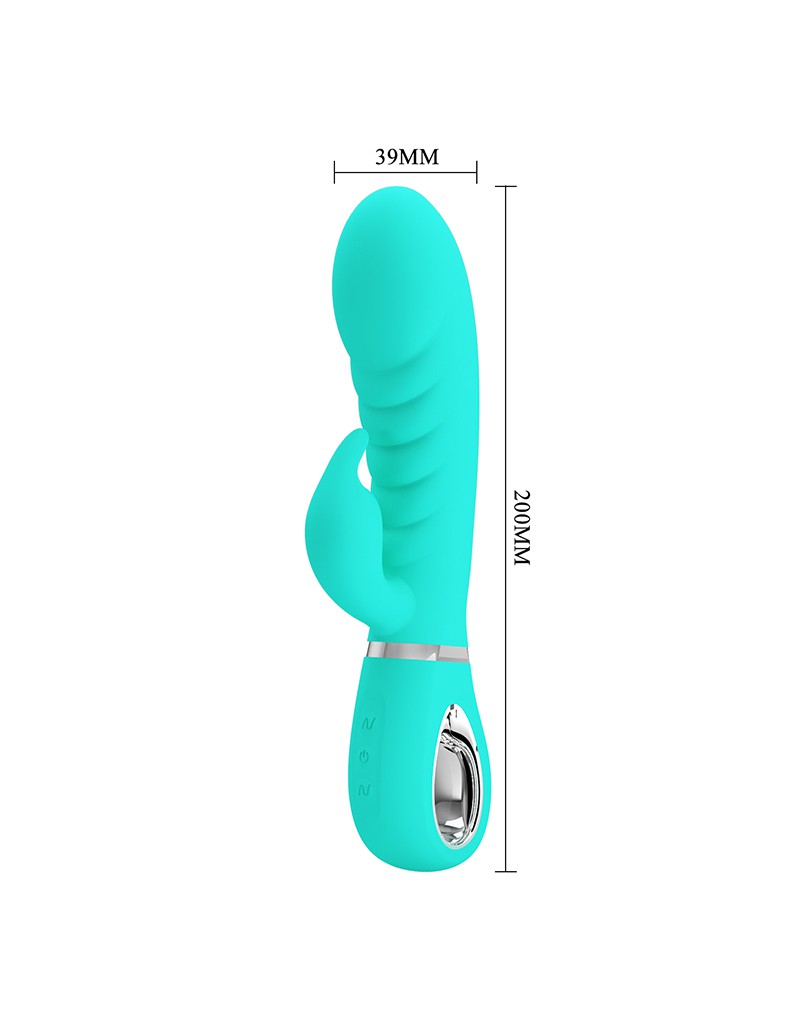 Pretty Love - Prescott - Rabbit Vibrator - Dubbele Motor - Turquoise-Erotiekvoordeel.nl