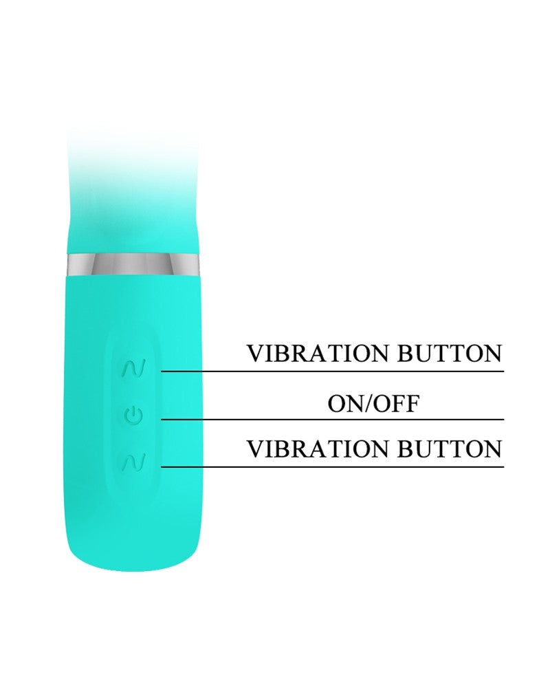 Pretty Love - Prescott - Rabbit Vibrator - Dubbele Motor - Turquoise-Erotiekvoordeel.nl