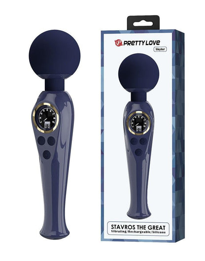 Pretty Love - Skyler - Wand Vibrator - Met LCD Display - Donkerblauw-Erotiekvoordeel.nl