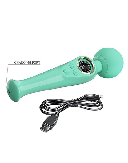 Pretty Love - Skyler - Wand Vibrator - Met LCD Display - Turquoise-Erotiekvoordeel.nl