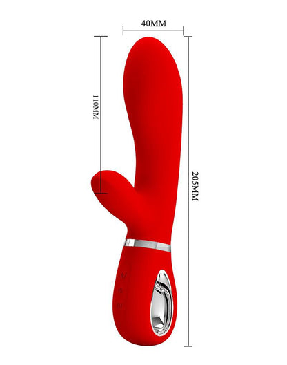 Pretty Love - Thomas - Rabbit Vibrator - Rood-Erotiekvoordeel.nl