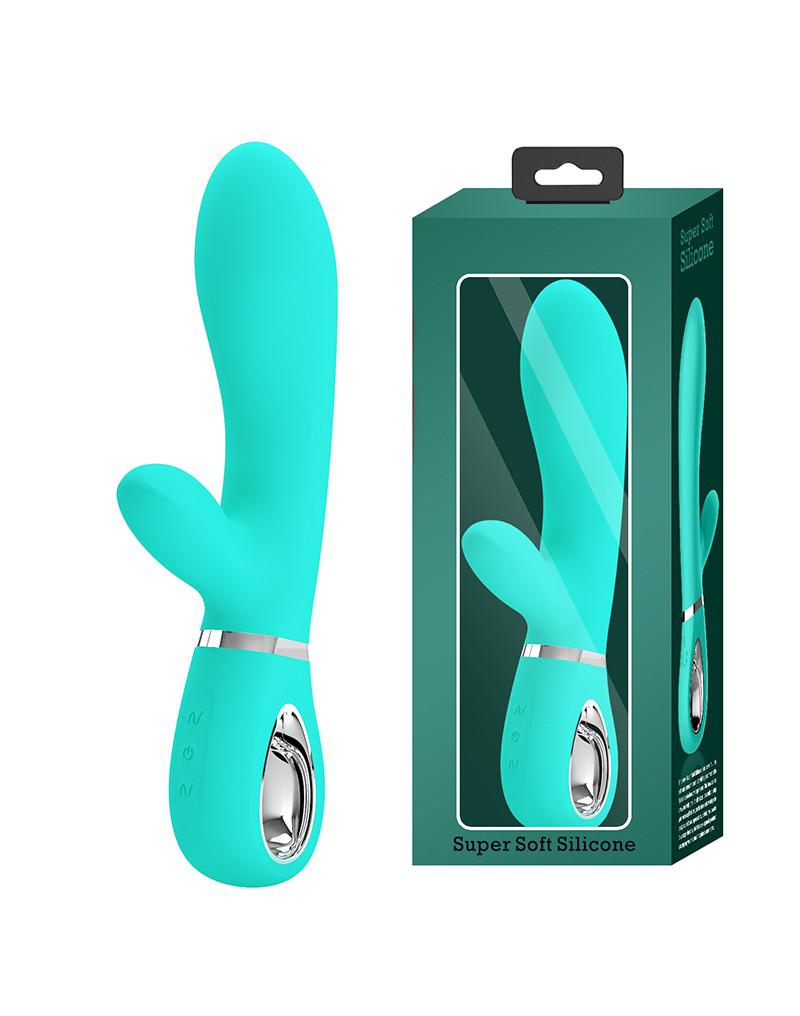 Pretty Love - Thomas - Rabbit Vibrator - Turquoise-Erotiekvoordeel.nl