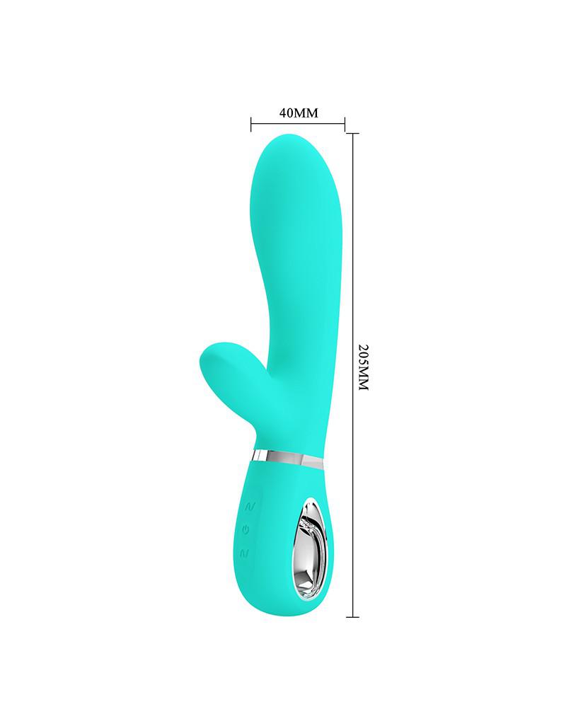 Pretty Love - Thomas - Rabbit Vibrator - Turquoise-Erotiekvoordeel.nl