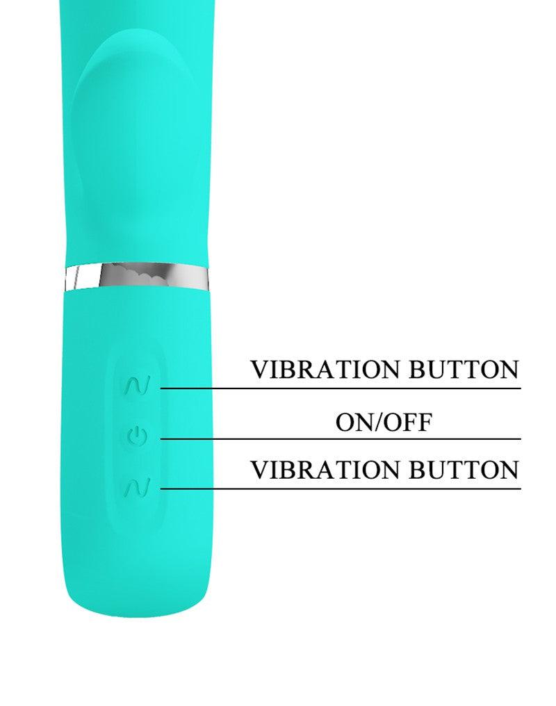 Pretty Love - Thomas - Rabbit Vibrator - Turquoise-Erotiekvoordeel.nl