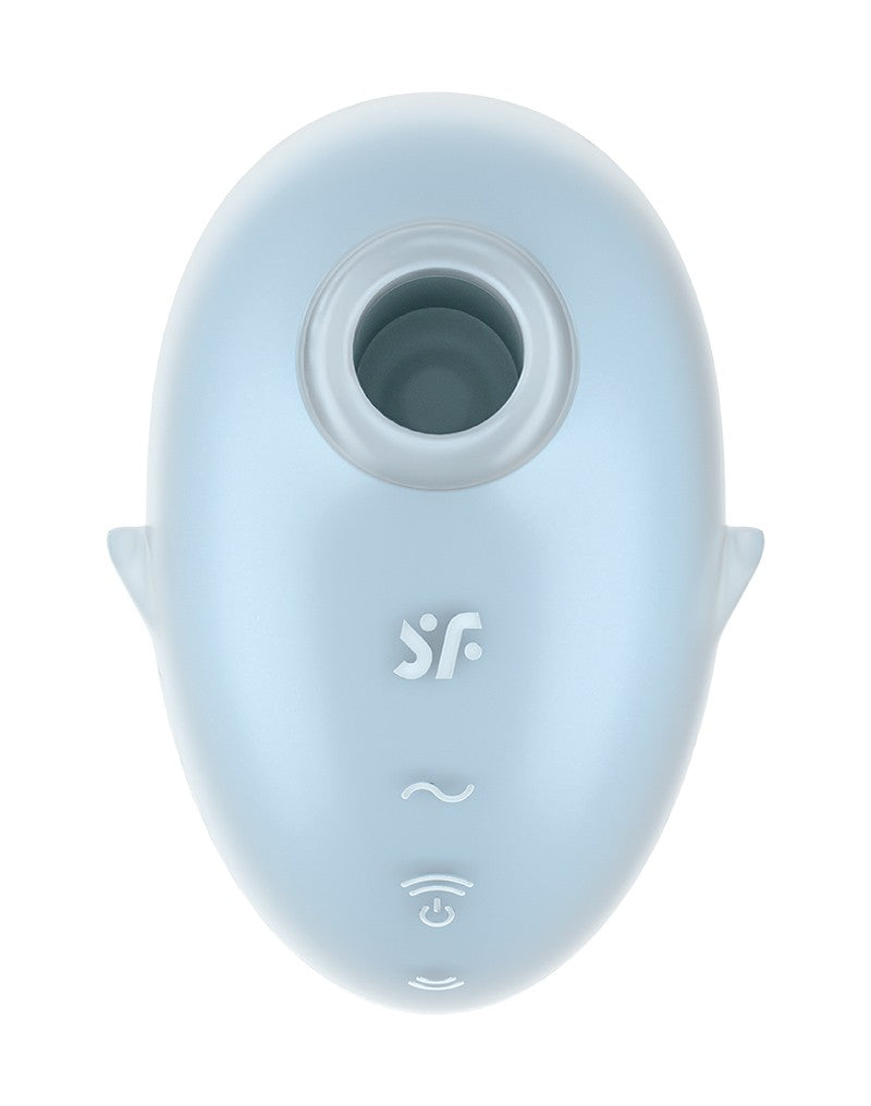 Satisfyer - Cutie Ghost - Vibrerende Luchtdruk Vibrator - 2 in 1 - Lichtblauw-Erotiekvoordeel.nl