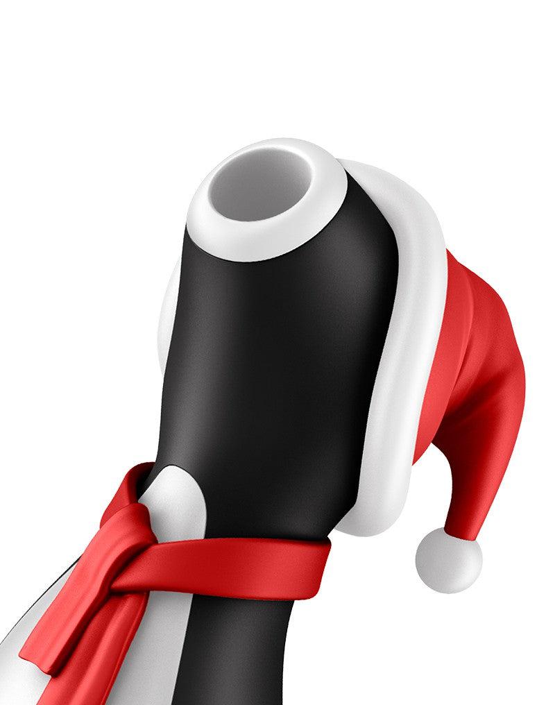 Satisfyer Penguin - Holiday Edition - Luchtdruk Stimulator - USB-oplaadbaar - Zwart, Rood & Wit-Erotiekvoordeel.nl