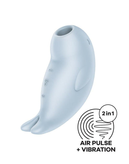 Satisfyer - Seal You Soon - Luchtdruk Vibrator met Vibratie - Lichtblauw-Erotiekvoordeel.nl