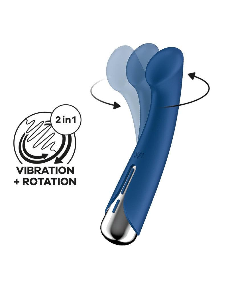 Satisfyer - Spinning G-Spot 1 - Vibrerende en Roterende G-Spot Vibrator - Blauw-Erotiekvoordeel.nl