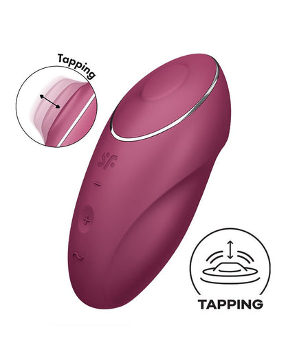 Satisfyer - Tap & Climax 1 - Vibrerende Clitoris Vibrator met Tik/Tapping Functie - Paars-Erotiekvoordeel.nl