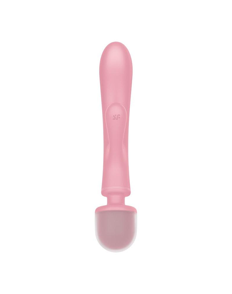 Satisfyer - Triple Lover - 2-in-1 Wand en Rabbit Vibrator - Roze-Erotiekvoordeel.nl