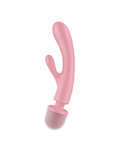 Satisfyer - Triple Lover - 2-in-1 Wand en Rabbit Vibrator - Roze-Erotiekvoordeel.nl