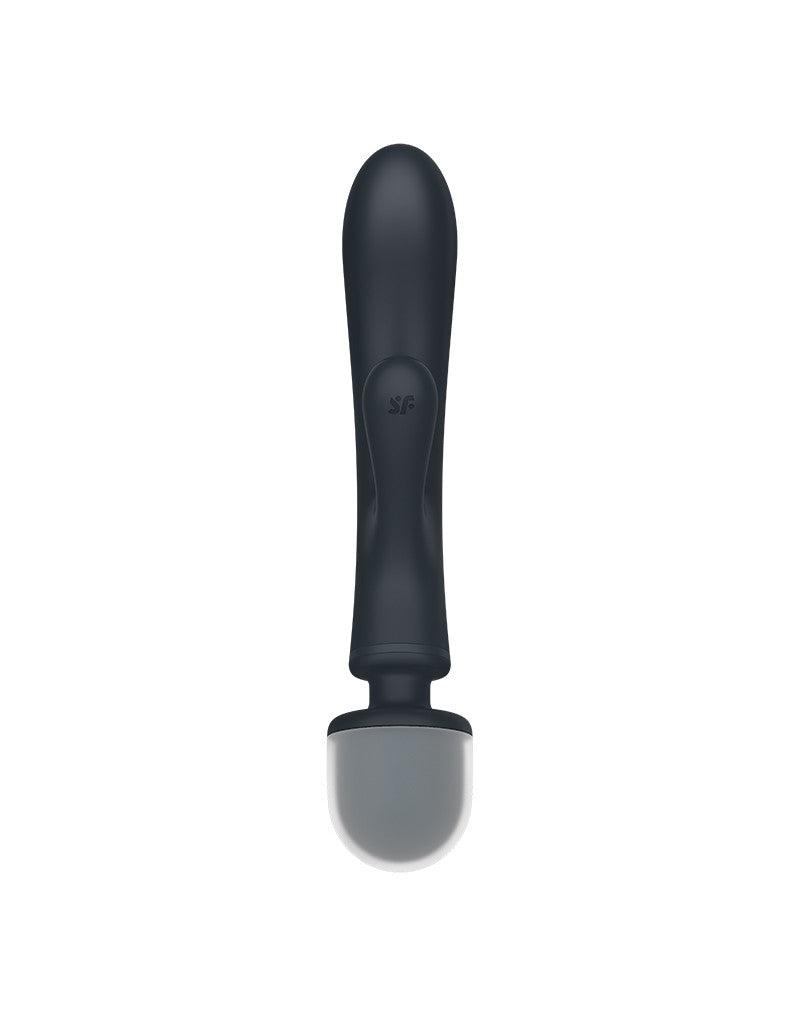 Satisfyer - Triple Lover - 2-in-1 Wand en Rabbit Vibrator - Zwart-Erotiekvoordeel.nl