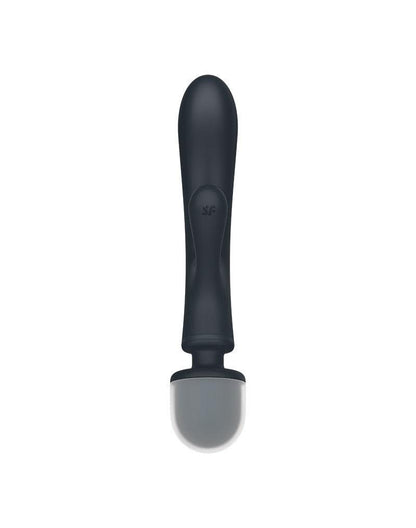 Satisfyer - Triple Lover - 2-in-1 Wand en Rabbit Vibrator - Zwart-Erotiekvoordeel.nl