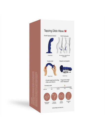 Strap-On-Me - Wave - Tapping Dildo - Met Tapping Functie - Blauw-Erotiekvoordeel.nl