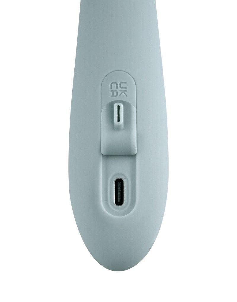 Svakom - Chika - Verwarmende Rabbit Vibrator - Tarzan Vibrator - Met App Control - Lichtgrijs-Erotiekvoordeel.nl