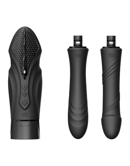 Zalo - Sesh - Verwarmende Stotende Vibrator met Afstandsbediening - Obsidian Zwart-Erotiekvoordeel.nl