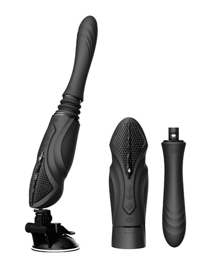 Zalo - Sesh - Verwarmende Stotende Vibrator met Afstandsbediening - Obsidian Zwart-Erotiekvoordeel.nl