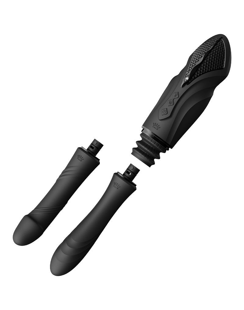 Zalo - Sesh - Verwarmende Stotende Vibrator met Afstandsbediening - Obsidian Zwart-Erotiekvoordeel.nl