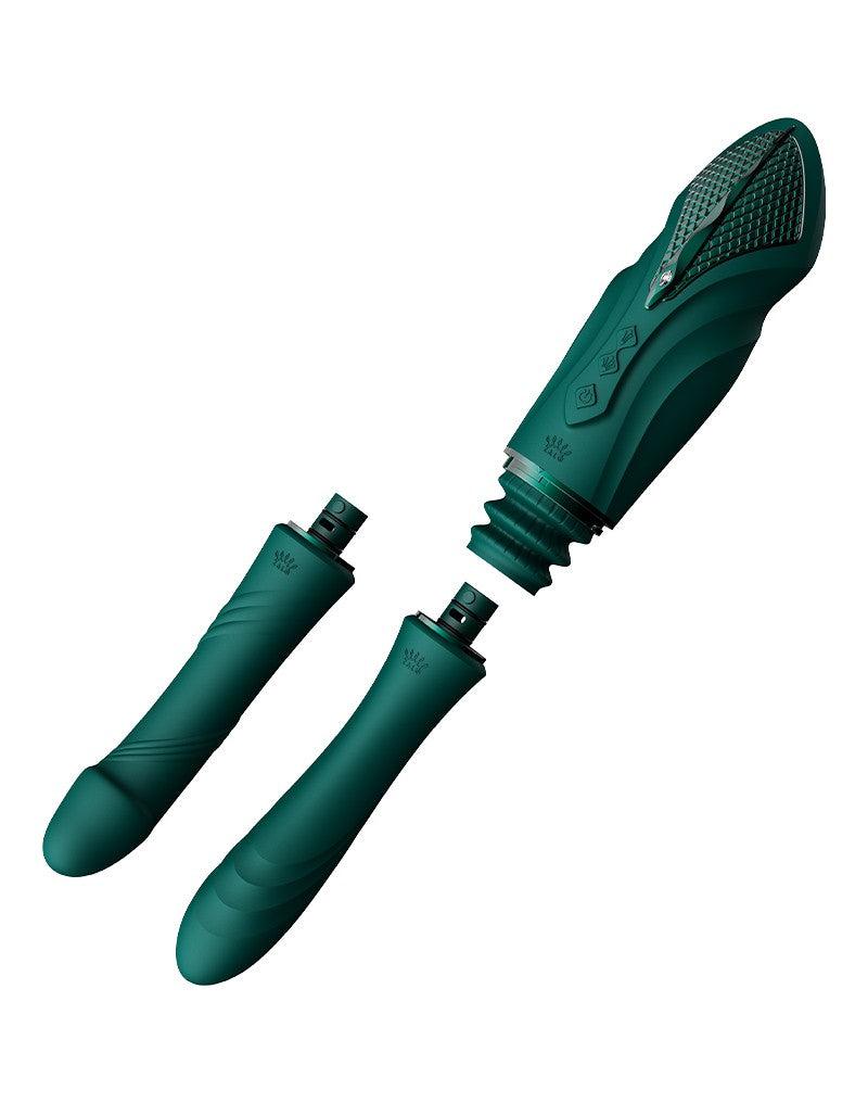 Zalo - Sesh - Verwarmende Stotende Vibrator met Afstandsbediening - Smaragd Groen-Erotiekvoordeel.nl