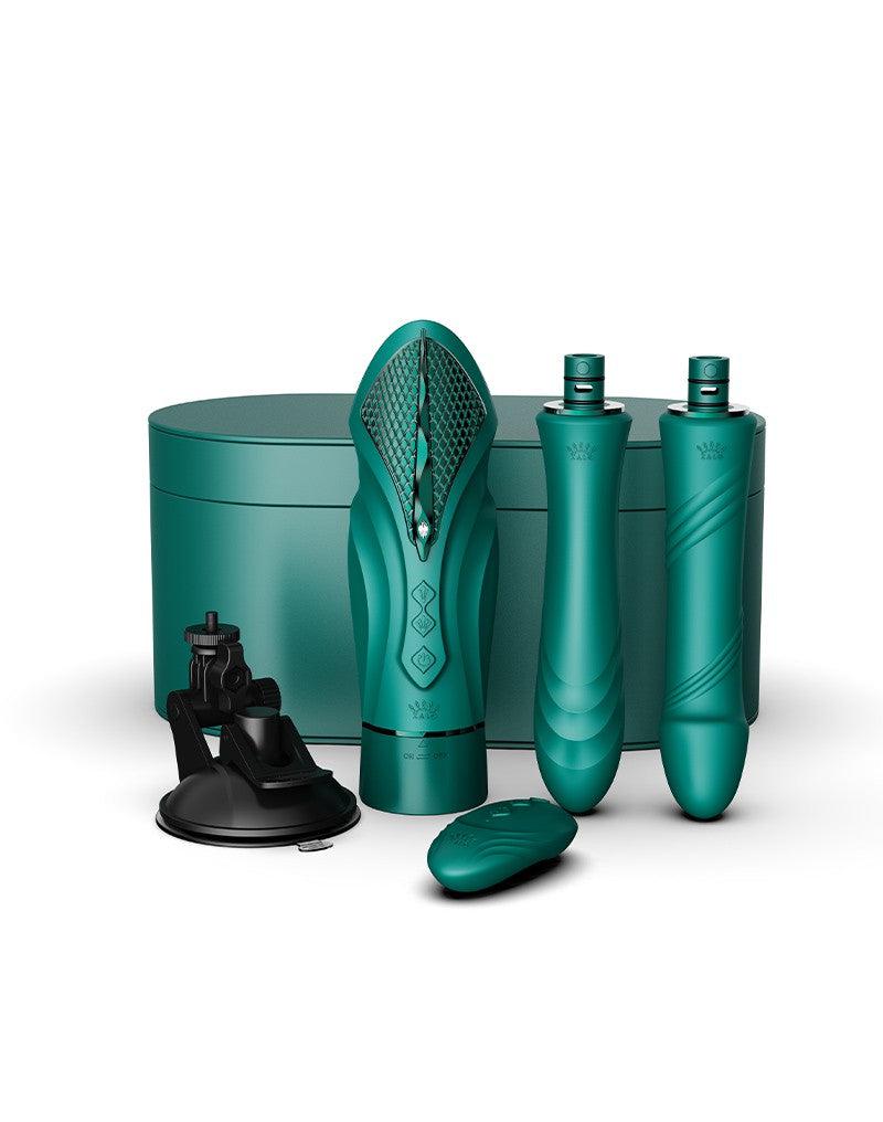 Zalo - Sesh - Verwarmende Stotende Vibrator met Afstandsbediening - Smaragd Groen-Erotiekvoordeel.nl