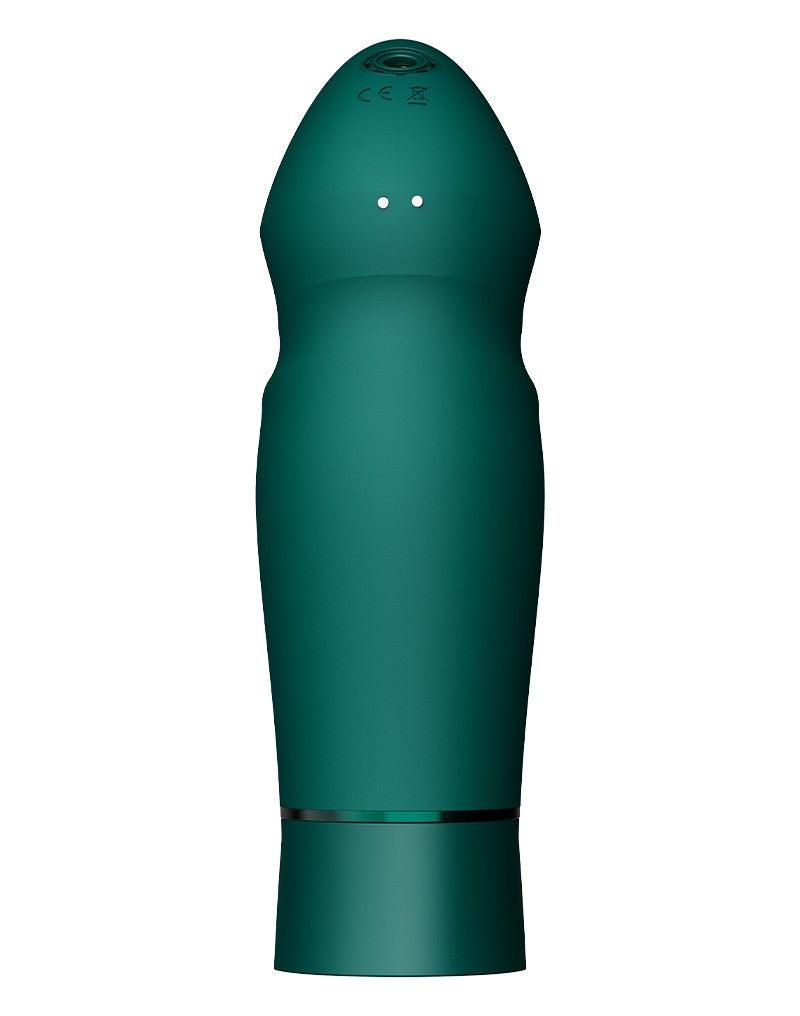 Zalo - Sesh - Verwarmende Stotende Vibrator met Afstandsbediening - Smaragd Groen-Erotiekvoordeel.nl