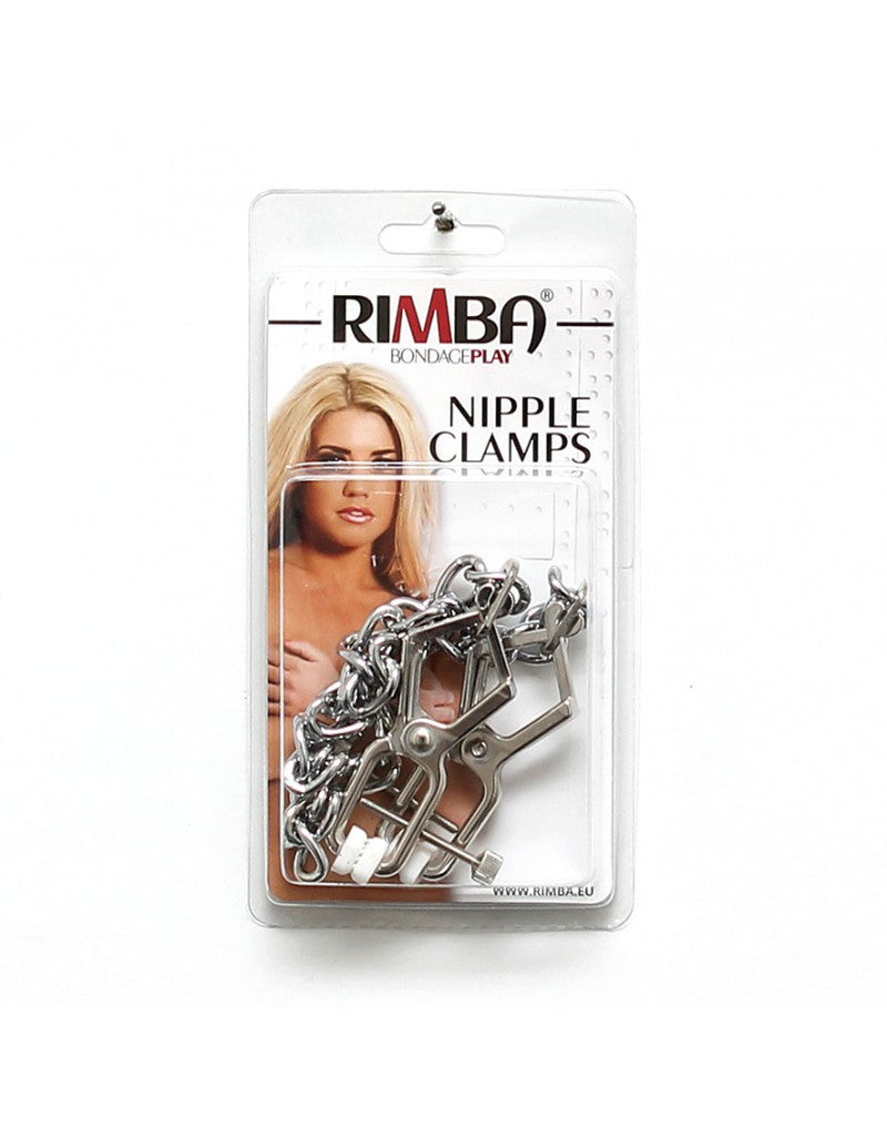 Rimba Bondage Play - Industriële Tepelklemmen Met Verstelschroef En Ketting