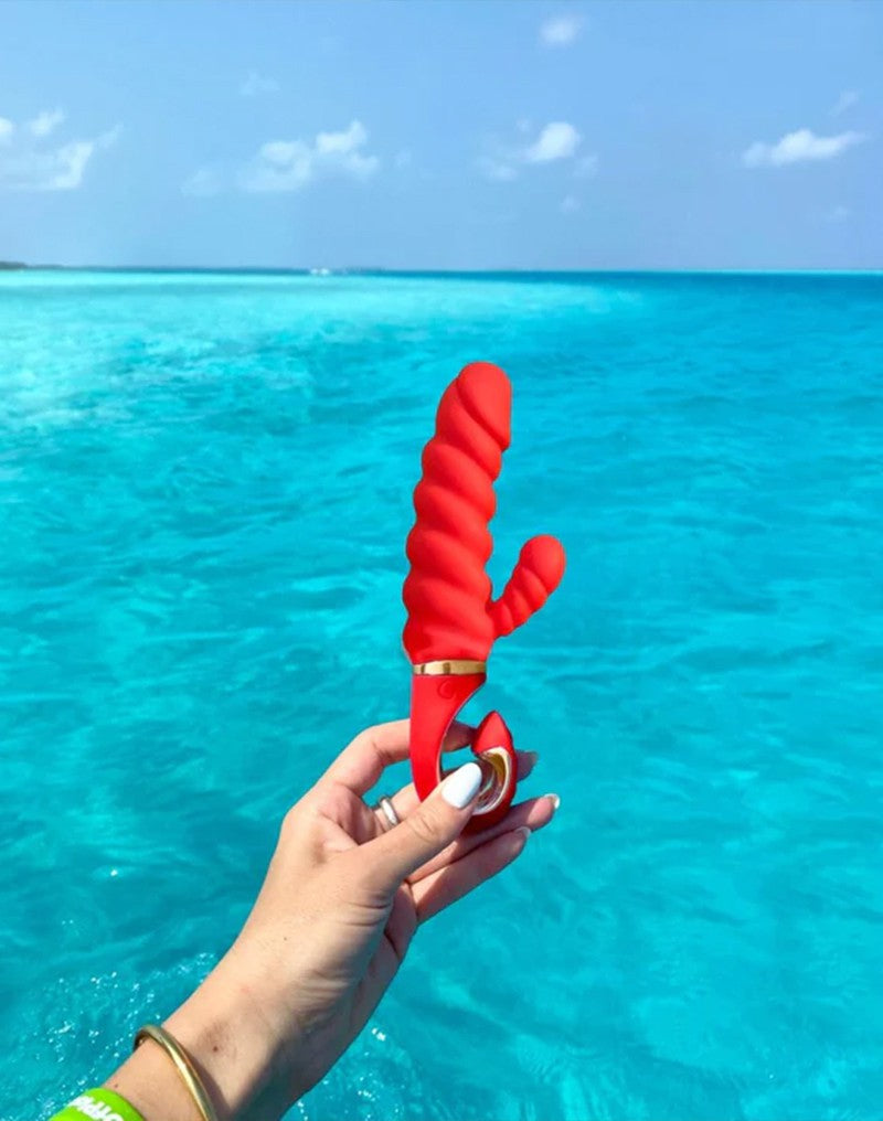 G-Vibe - G-Candy Mini Gerippter Rabbit Vibrator - Rot