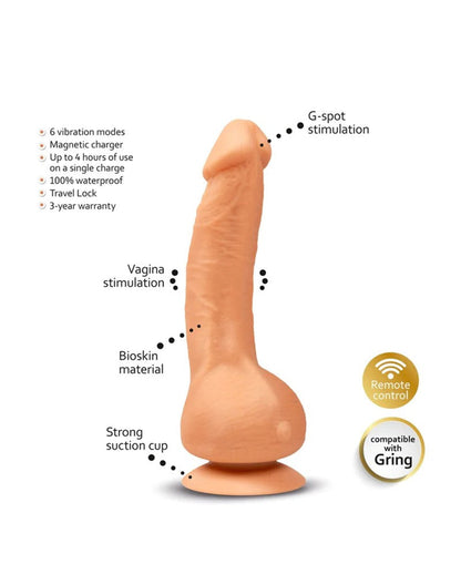 G-Vibe - G-Real Mini vibrierende Dildo - Heller Hautton