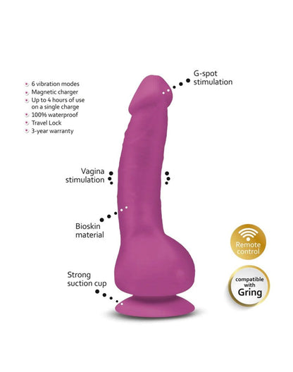 G-Vibe – G-Real Mini-Vibrationsdildo – Fuchsia Pink