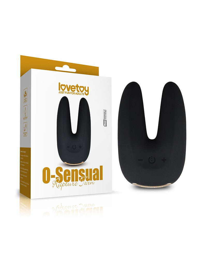 Lovetoy - O-Sensual Rapture Twin - Vibrador para Clítoris o Pezones - Negro