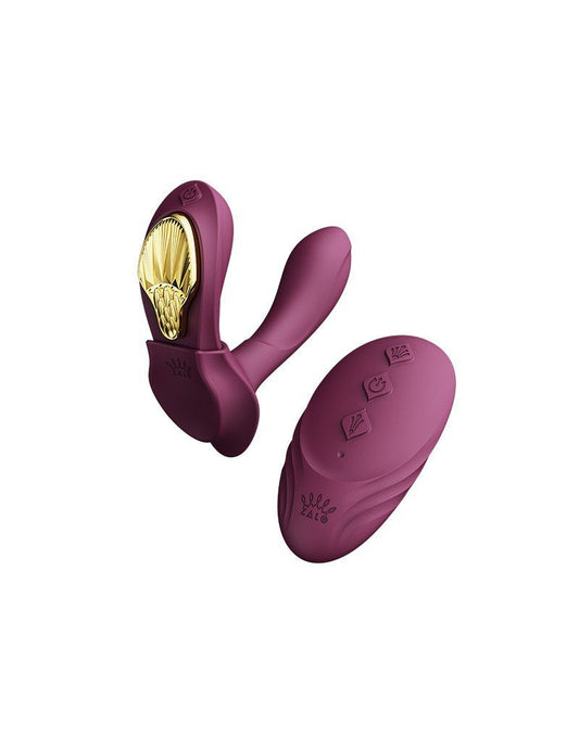 ZALO Wearable Panty Vibrator (for in briefs) with remote control - purple