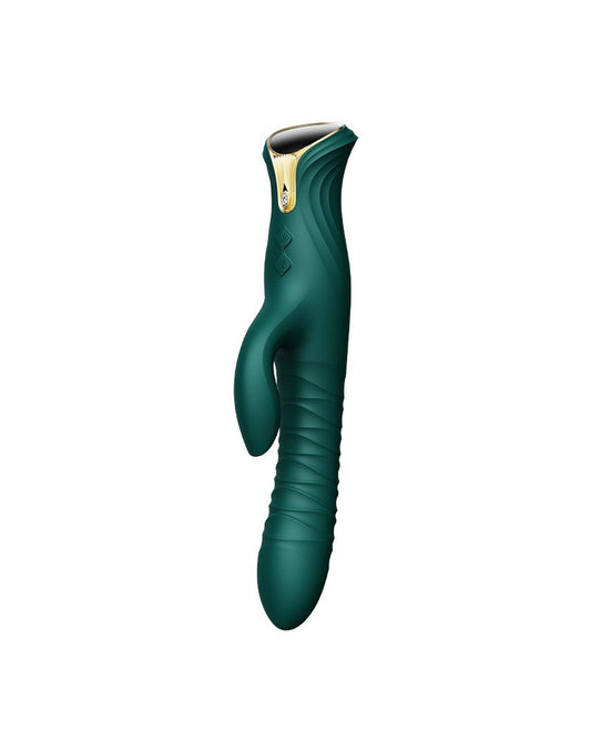 Zalo - Mose - Vibrador rabbit con función de embestida - Thrusting Rabbit Vibrator - Verde esmeralda