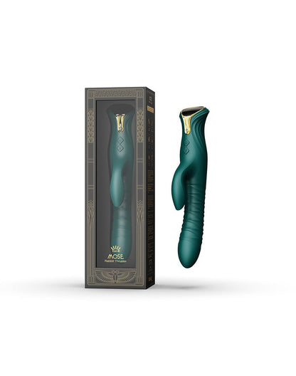 Zalo - Mose - Thrusting Tarzan Vibrator - Thrusting Rabbit Vibrator - Emerald Green