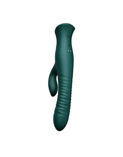 Zalo - Mose - Thrusting Tarzan Vibrator - Thrusting Rabbit Vibrator - Emerald Green