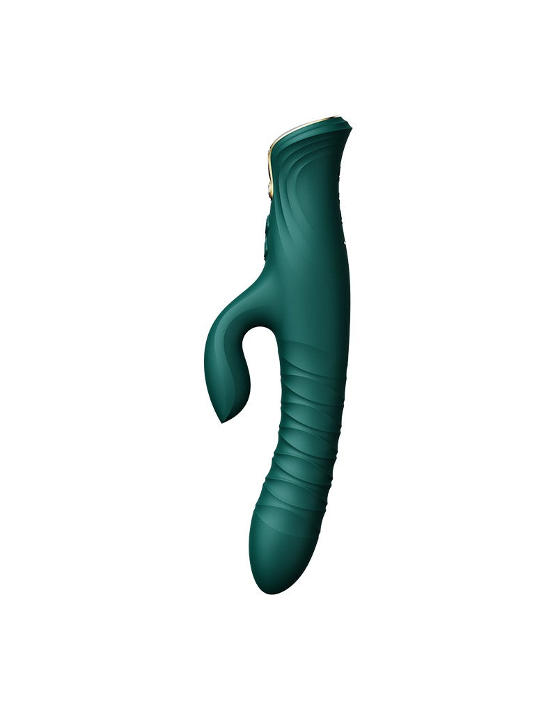 Zalo - Mose - Thrusting Tarzan Vibrator - Thrusting Rabbit Vibrator - Emerald Green