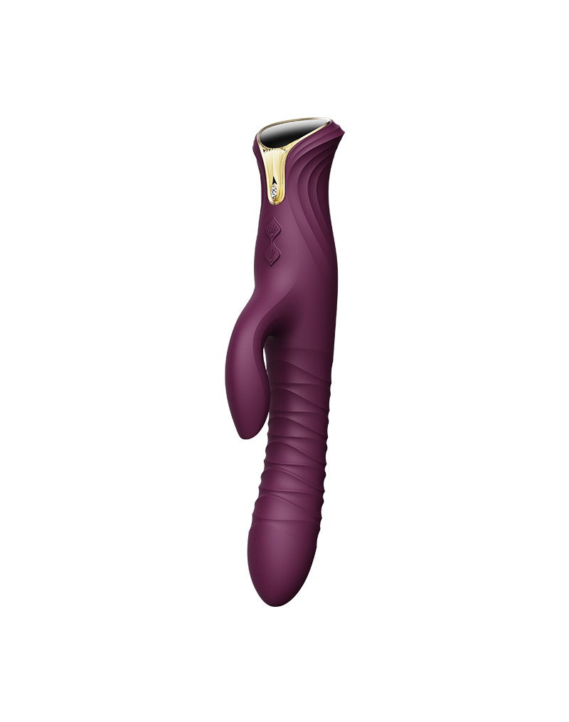 Zalo - Mose - Thrusting Tarzan Vibrator - Thrusting Rabbit Vibrator - Amethyst Purple