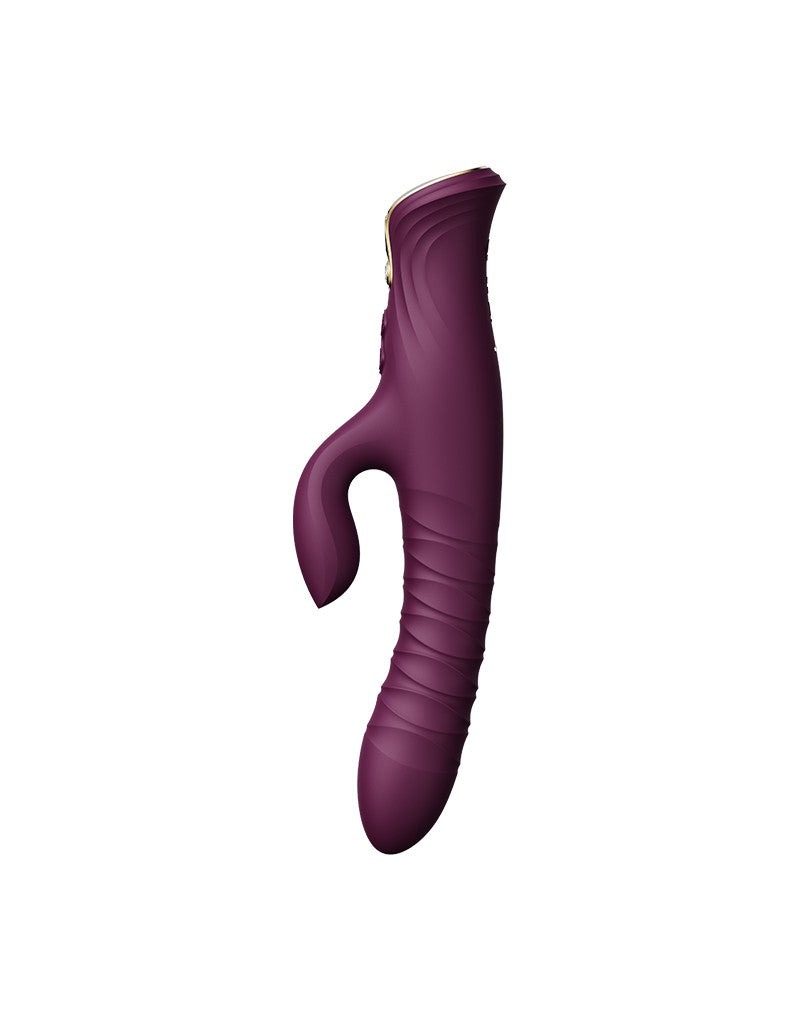 Zalo - Mose - Thrusting Tarzan Vibrator - Thrusting Rabbit Vibrator - Amethyst Purple